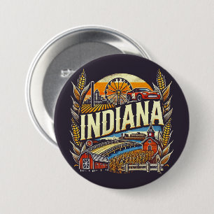 Badge Rond 7,6 Cm Indiana