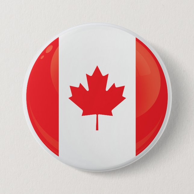 Badge Rond 7,6 Cm Indicateur d'icône ronde du Canada (Devant)