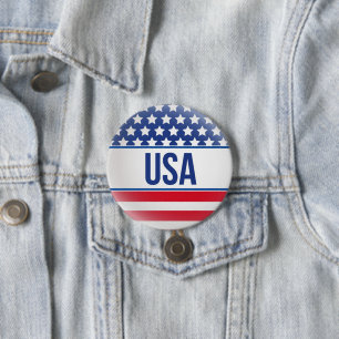 Badge Rond 7,6 Cm Indicateur USA