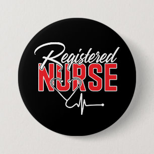 Badge Rond 7,6 Cm Infirmière inscrite