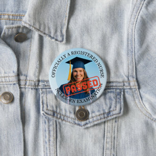 Badge Rond 7,6 Cm infirmière personnalisée a réussi l'examen nclex r