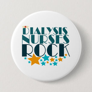 Badge Rond 7,6 Cm Infirmières de dialyse Rock