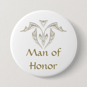 Badge Rond 7,6 Cm Insigne de bouton - homme d'honneur