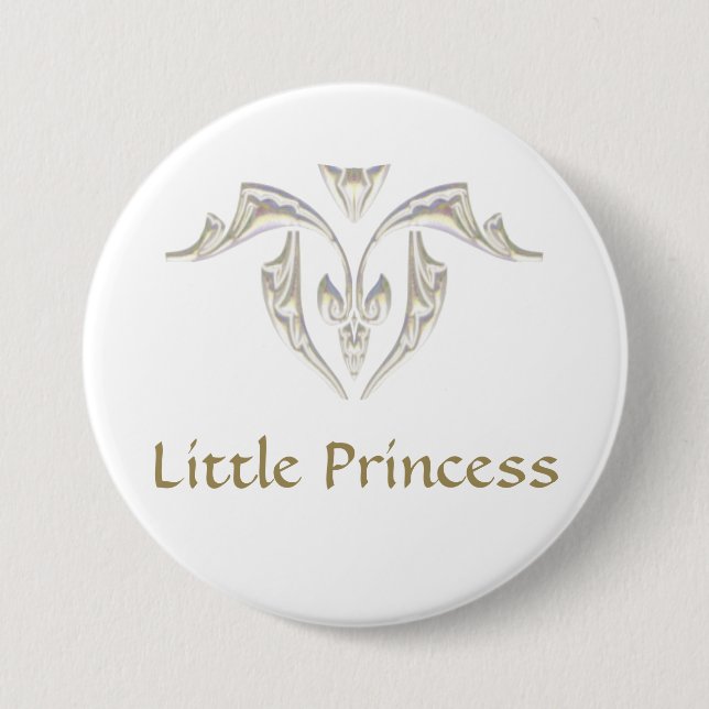 Badge Rond 7,6 Cm Insigne de bouton - petite princesse (Devant)