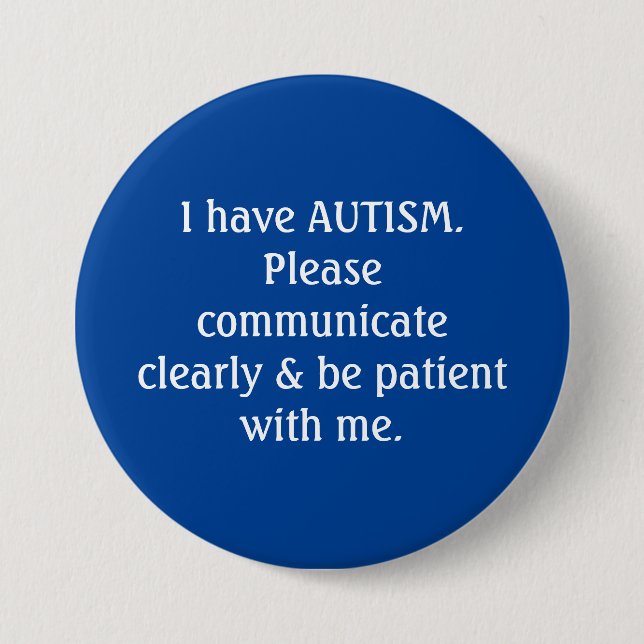 Badge Rond 7,6 Cm Insigne de sensibilisation sur l'autisme (Devant)