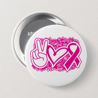 Badge Rond 7,6 Cm Insigne - Rose octobre
