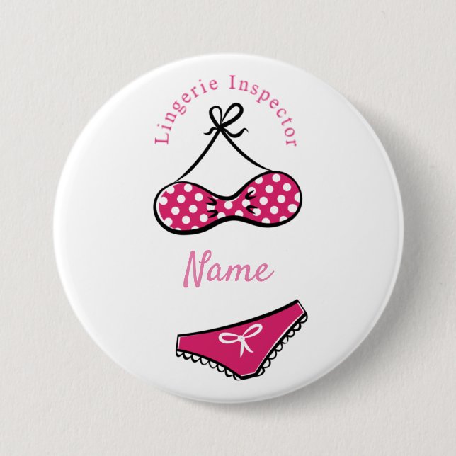 Badge Rond 7,6 Cm Inspecteur de lingerie Thunder_Cove (Devant)