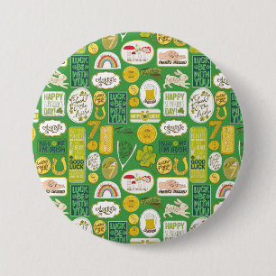 Badge Rond 7,6 Cm Irlandais chanceux de chance