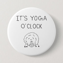 Badge Rond 7,6 Cm It’s Yoga O’Clock Sheep