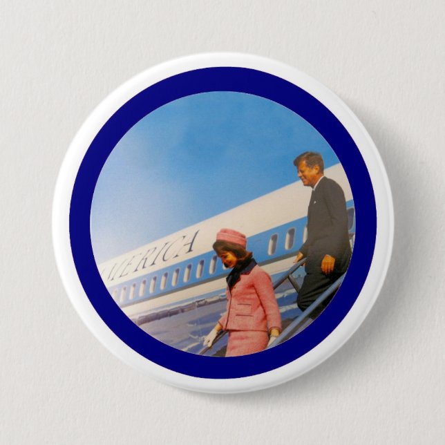 Badge Rond 7,6 Cm Jack et Jackie : Dallas 1963 (Devant)