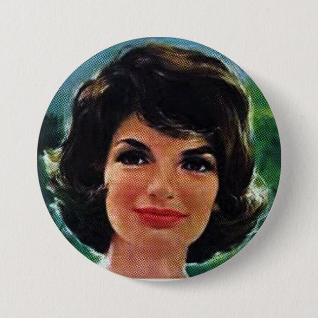 Badge Rond 7,6 Cm Jackie Kennedy (Devant)