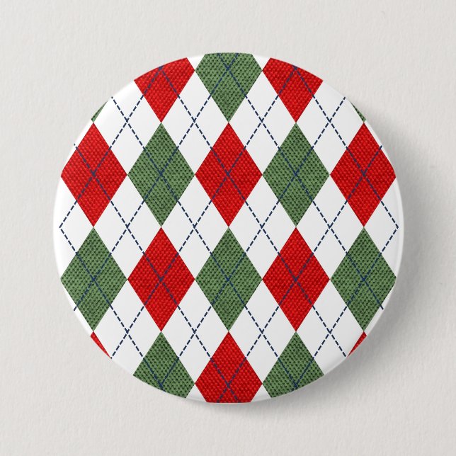Badge Rond 7,6 Cm Jacquard de Noël (Devant)