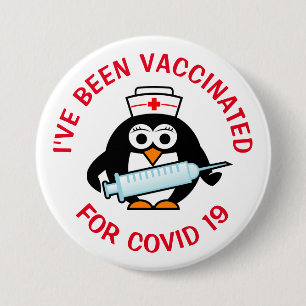 Badge Rond 7,6 Cm J'ai été entièrement vacciné pour la vaccination c
