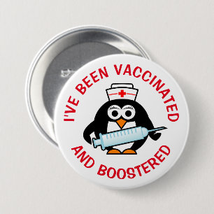 Badge Rond 7,6 Cm J'ai été vacciné et vacciné