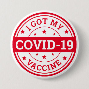 Badge Rond 7,6 Cm J'ai reçu mon vaccin contre la Covid-19