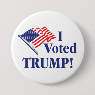 Badge Rond 7,6 Cm J'ai voté Trump