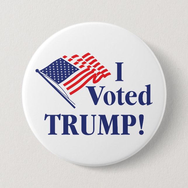 Badge Rond 7,6 Cm J'ai voté Trump (Devant)