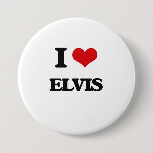 Badge Rond 7,6 Cm J'aime Elvis