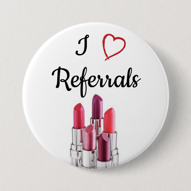 Badge Rond 7,6 Cm J'aime le bouton de références (Devant)