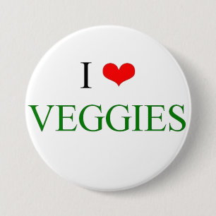 Badge Rond 7,6 Cm J'aime le légume