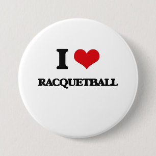 Badge Rond 7,6 Cm J'aime le racquetball
