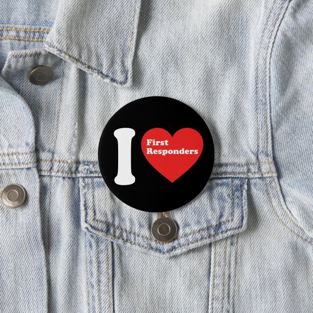 Badge Rond 7,6 Cm J'aime les premiers intervenants (En situation)