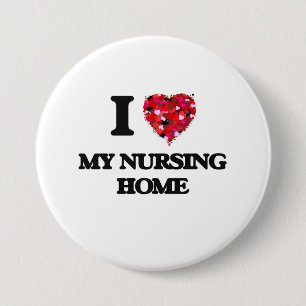 Badge Rond 7,6 Cm J'aime ma maison de repos