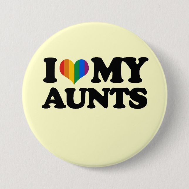 Badge Rond 7,6 Cm J'aime mes tantes (Devant)