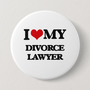 Badge Rond 7,6 Cm J'aime mon avocat spécialisé en divorce