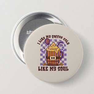Badge Rond 7,6 Cm J'Aime Mon Café Froid
