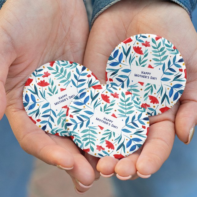 Badge Rond 7,6 Cm Jardin magique Fête des mères (Créateur téléchargé)