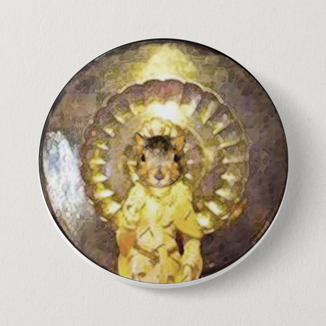 Badge Rond 7,6 Cm JE bouton de perle (Devant)