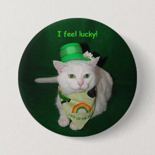 Badge Rond 7,6 Cm Je me sens chanceux !