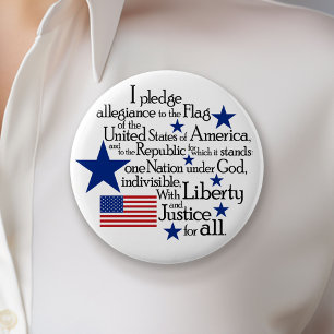 Badge Rond 7,6 Cm Je promets l'allégeance au drapeau de l'Union