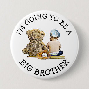 Badge Rond 7,6 Cm Je vais être un Faire-part Big Brother