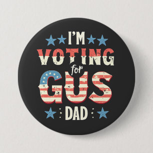 Badge Rond 7,6 Cm Je vote pour l'élection de Gus Dad Harris Walz