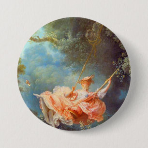 Badge Rond 7,6 Cm Jean Honore Fragonard