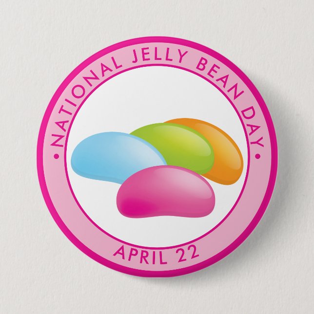 Badge Rond 7,6 Cm Jelly Bean Day (Devant)