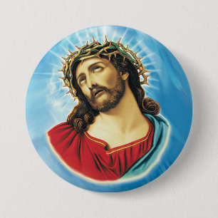 Badge Rond 7,6 Cm Jésus