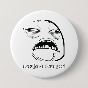 Badge Rond 7,6 Cm Jésus doux qui est bon (le texte)