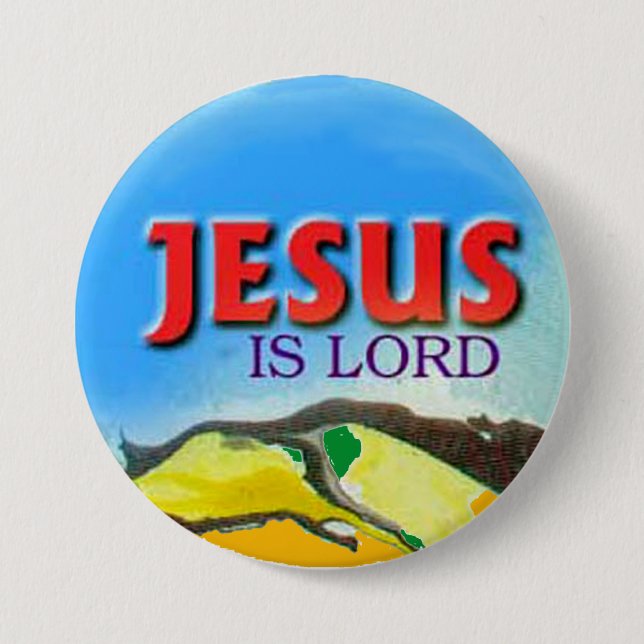Badge Rond 7,6 Cm Jésus est le bouton Seigneur (Devant)