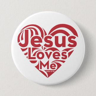Badge Rond 7,6 Cm Jésus m'aime