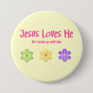 Badge Rond 7,6 Cm Jésus m'aime