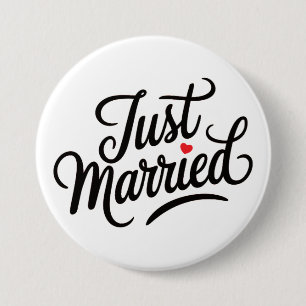 Badge Rond 7,6 Cm Jeunes Mariés Robe de Mariée