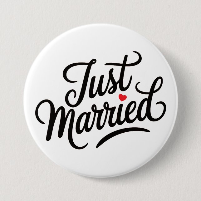 Badge Rond 7,6 Cm Jeunes Mariés Robe de Mariée (Devant)