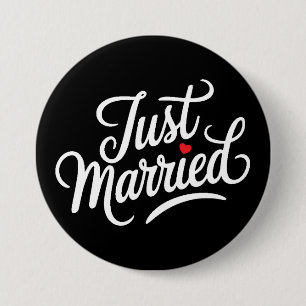 Badge Rond 7,6 Cm Jeunes Mariés Robe de Mariée
