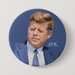 BADGE ROND 7,6 CM JFK
