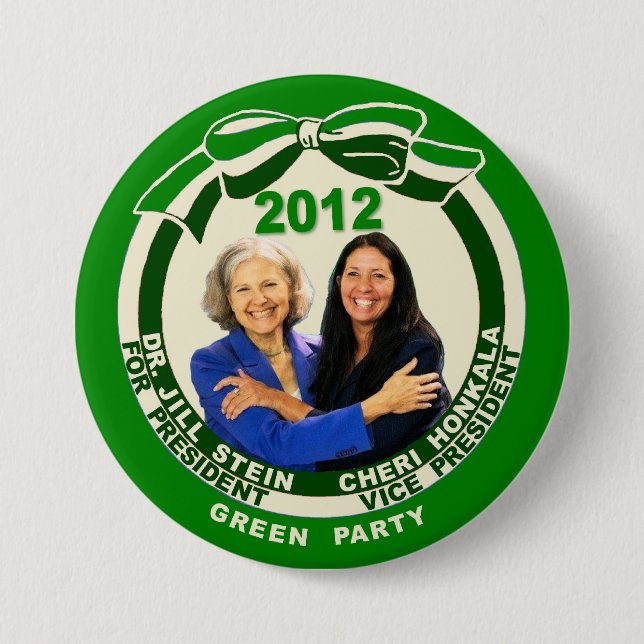 Badge Rond 7,6 Cm Jill Stein/Cheri Honkala 2012 (Devant)