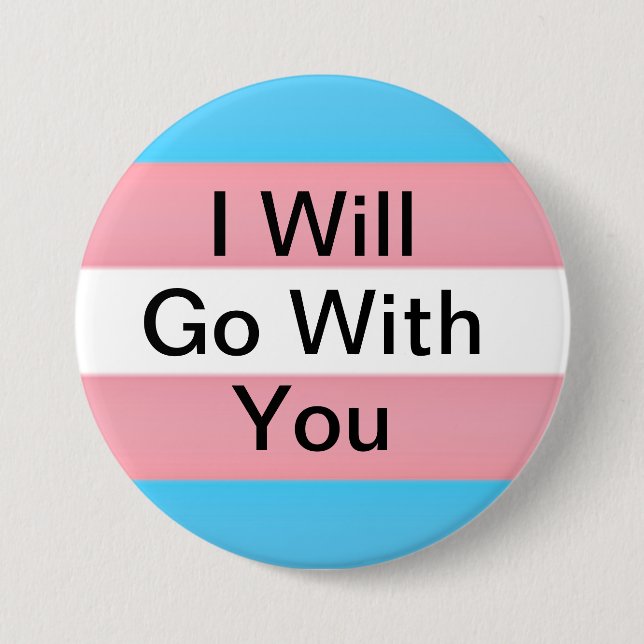 Badge Rond 7,6 Cm J'irai avec vous bouton (Devant)