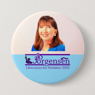Badge Rond 7,6 Cm Jo Jorgansen pour Président 2020